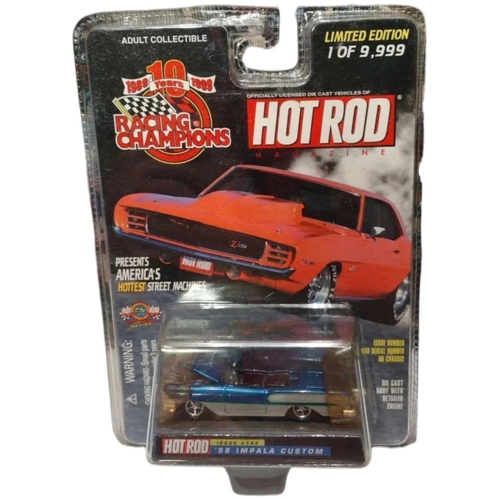 Racing Champions Limited Edition 1 Of 9,999 Hot Rod Issue #144 ‘58 Chevy Impala!